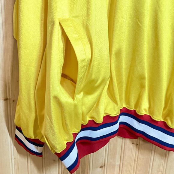 VTG Starter Atlanta Braves Tomahawk Jacket Pullover Windbreaker Size 2XL Yellow - Picture 9 of 11